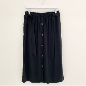 H&M Black Midi Skirt